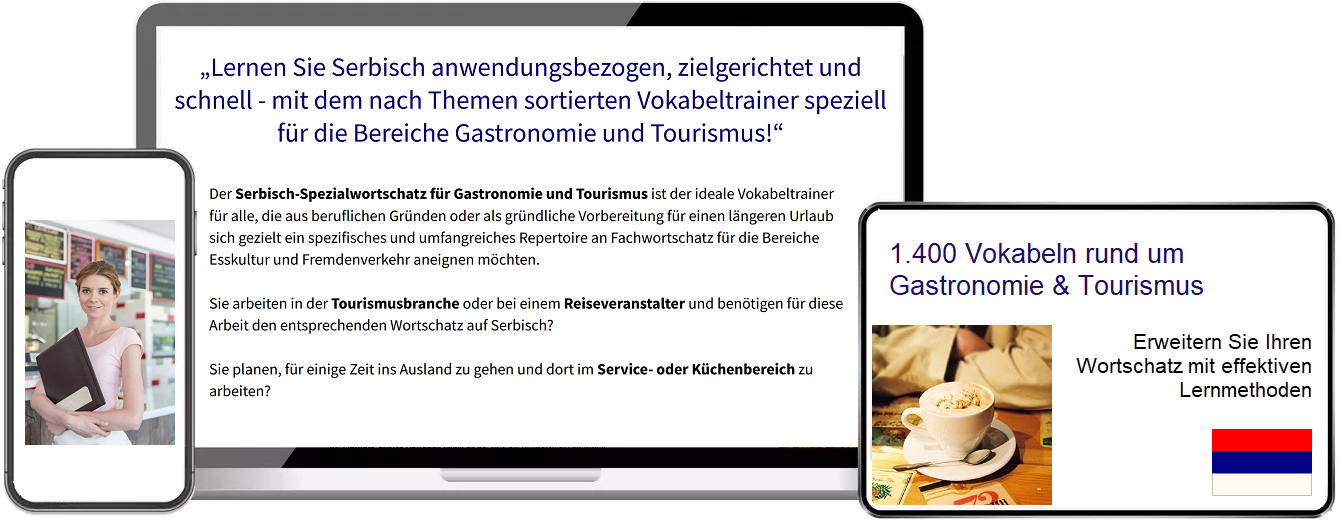 Serbisch Gastronomie Vokabeltrainer